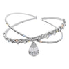 Bridal Hair Accessories Full Diamond Water Drop Forehead  Collar