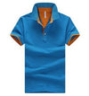 Mens Stand Collar Polo Shirt