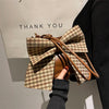 Cute Bowknot Bag Women Fashion Plaid