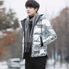 Puffy Silver Shiny Mens Bubble Jacket - Grinoe