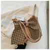 Cute Bowknot Bag Women Fashion Plaid