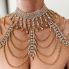 Exaggerated Personalized Tour Formal Dress Accessories Rhinestone Multi-layer Shoulder Chain