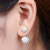 Women 's Luxury Shambhala Crystal Ball Stud Earrings Fashion Silver Plated Jewelry Temperament Princess Stud Earrings