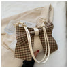 Cute Bowknot Bag Women Fashion Plaid