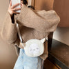 Winter New Cute Doll Women's Shoulder Bag Fashionable and Stylish Crossbody Plush Small Round Bag Student Bag