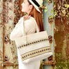 Woven Hanging Handbag Women Embroidery Fashion