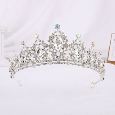 European And American Bride Tiara Baroque Crown Rhinestone Tiara Princess Crown Wedding Hair Accessories Formal Dress Accessories Wholesale